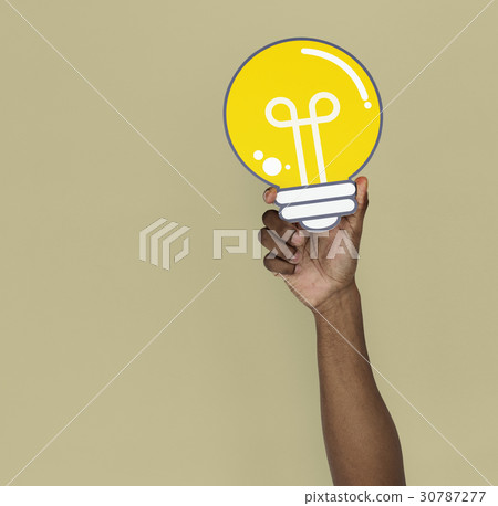 Human Hand Holding Lightbulb Idea Human Hand Holding Lightbulb Idea 30787277