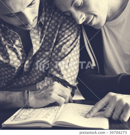 Gay Couple Love Home Concept Gay Couple Love Home Concept 30788273