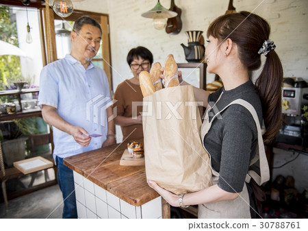 Small bakery business buying customer Small bakery business buying customer 30788761