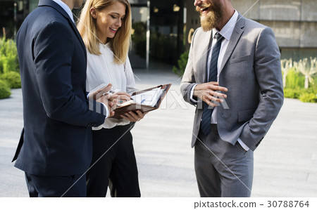 Businesspeople Men Women Talk Discussion Businesspeople Men Women Talk Discussion 30788764