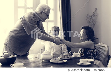 Senior Lifestyle Tea Break Togetherness 30788800