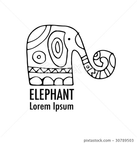 Ornate elephant design Ornate elephant design 30789503