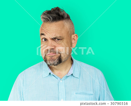 Man Squint Eye Curious Sucpicioius Squinting 30790316