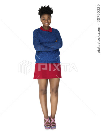 African Descent Female Standing Smiling 30790329