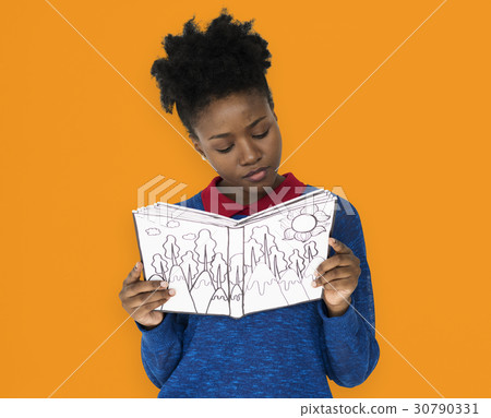 A Girl Pay Attention Reading a Book A Girl Pay Attention Reading a Book 30790331