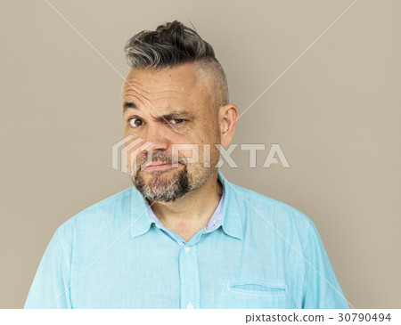 Man Squint Eye Curious Sucpicioius Squinting 30790494