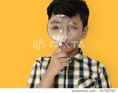 Child Boy Studio Portrait Gesture 30790704