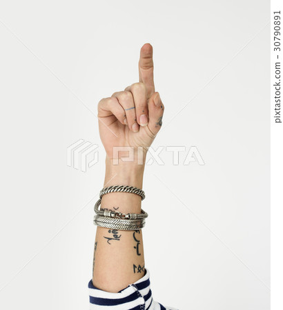 Finger Hand Arm Raised Isolated 30790891