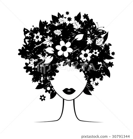 Floral hairstyle Floral hairstyle 30791344