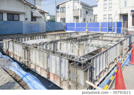 Foundation work of three stories housing 30791621