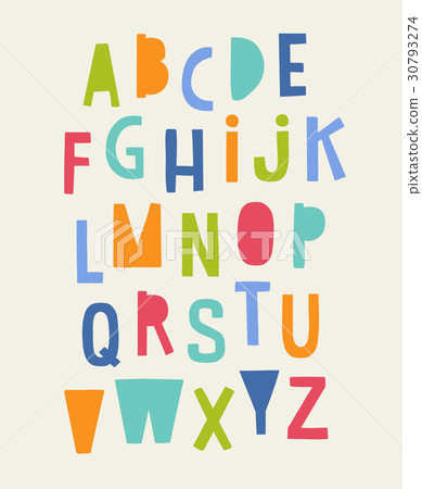 Typographic alphabet design set 30793274