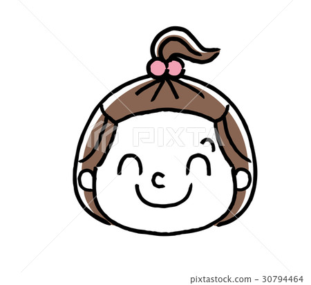 一個女孩的面部表情：微笑 30794464