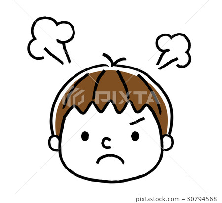 男孩的表情:生氣 男孩的表情:生氣 30794568