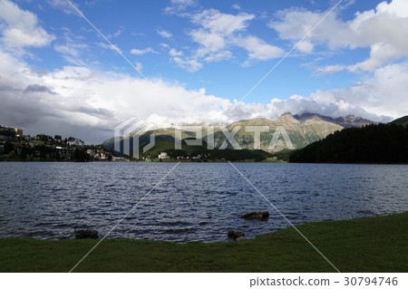 Luxury resort area St. Moritz St. Moritz lake Luxury resort area St. Moritz St. Moritz lake 30794746