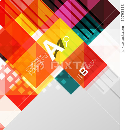 Minimalistic square shapes abstract background 30795518