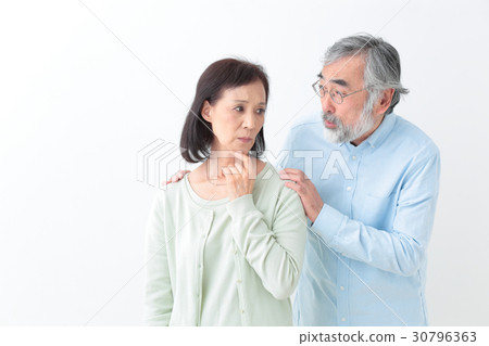Senior couple troubled Senior couple troubled 30796363