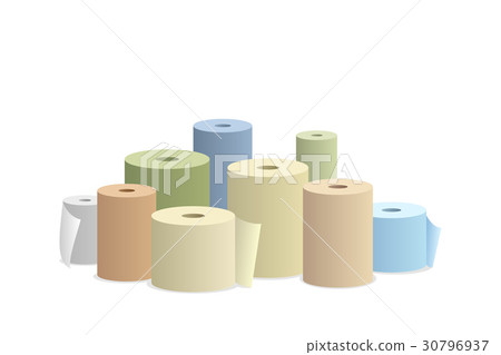Paper roll on white background vector illustration Paper roll on white background vector illustration 30796937