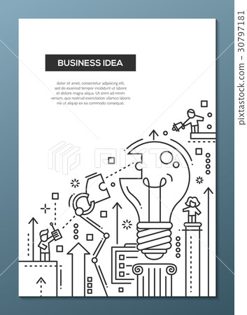 Business Idea - line design brochure poster 30797181