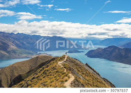 Spectacular views of Lake Wanaka from Roys Peak. Spectacular views of Lake Wanaka from Roys Peak. 30797837