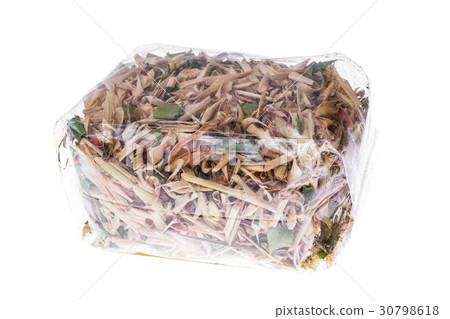 Dry leaves of lemongrass in package Dry leaves of lemongrass in package 30798618