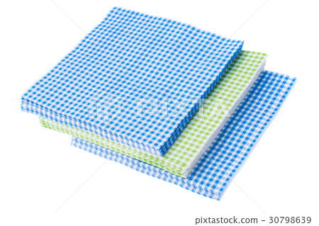 Paper napkins isolated on white 30798639