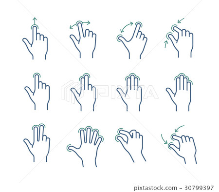 Gesture icon set 30799397