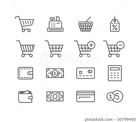 Shopping icon set Shopping icon set 30799400