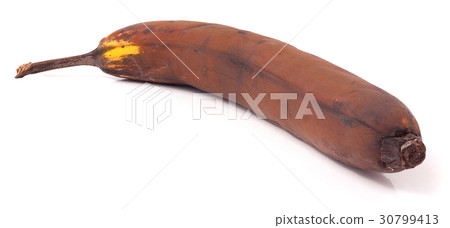Rotten banana isolated on white background 30799413