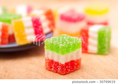 Jelly sweet, flavor fruit, candy dessert colorful 30799619