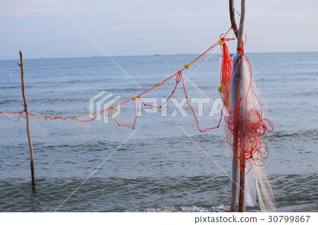 Fishing Nets in the sea background Fishing Nets in the sea background 30799867
