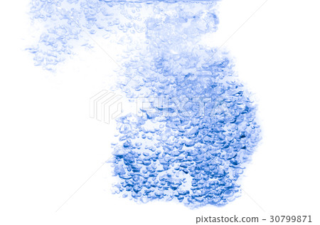 Water splash blue show the motion with bubbles  30799871