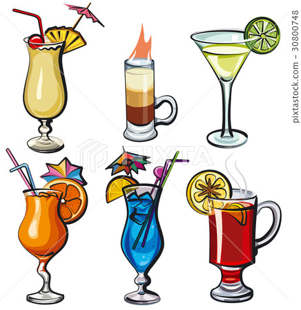 alcohol cocktails illustration alcohol cocktails illustration 30800748