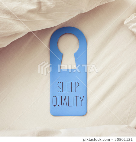 text sleep quality in a door hanger 30801121