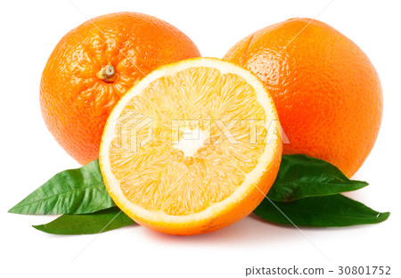 Two oranges isolated on white Two oranges isolated on white 30801752