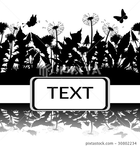 Butterflies and Flowers Silhouettes Butterflies and Flowers Silhouettes 30802234