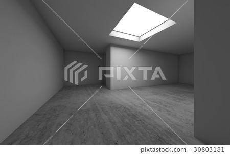 Empty room interior with ceiling light, 3 d render Empty room interior with ceiling light, 3 d render 30803181