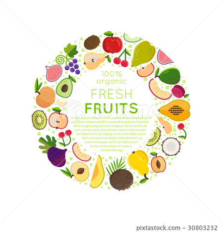 Fresh Fruits Vector Collection. Fresh Fruits Vector Collection. 30803232