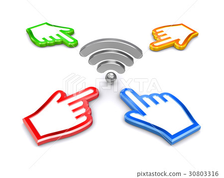 手圖標和收音機 手圖標和收音機 30803316