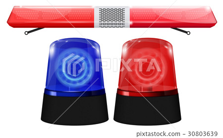 Police Siren, red and blue flasher.  30803639
