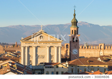 View of Cittadella, walled city in Italy 30804606