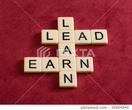 Crossword puzzle with words Learn, Lead and Earn 30804940