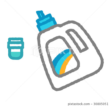 將洗衣液洗滌劑倒入瓶蓋中 將洗衣液洗滌劑倒入瓶蓋中 30805051