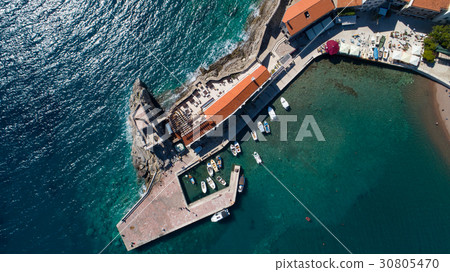 Aerial view of the town of Petrovac 30805470