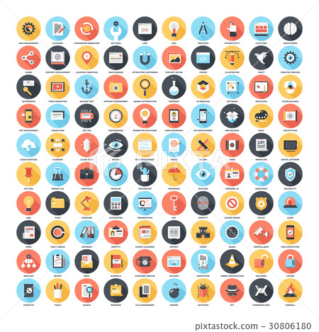 Long Shadow Web Icons 30806180