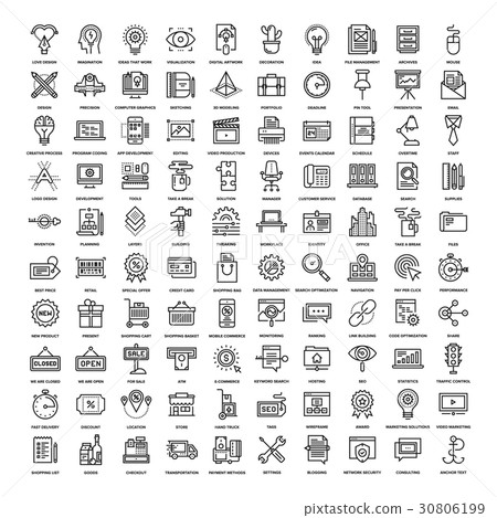 Line Web Icons - Stock Illustration [30806199] - PIXTA