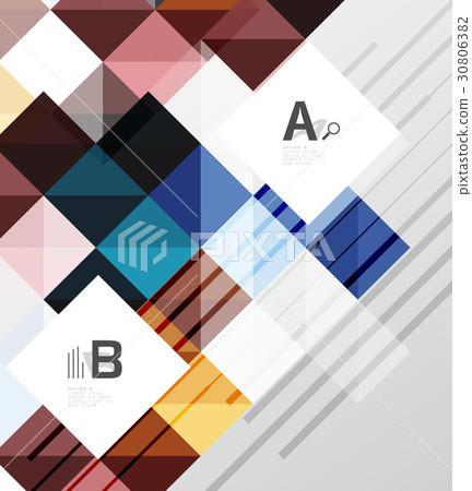 Square elements with infographics and options Square elements with infographics and options 30806382