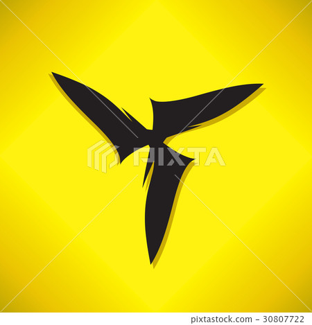 Swirl logo. Wind energy icon Propeller danger sign Swirl logo. Wind energy icon Propeller danger sign 30807722