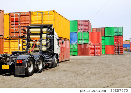 Trailer Truck and Industrial container Trailer Truck and Industrial container 30807970