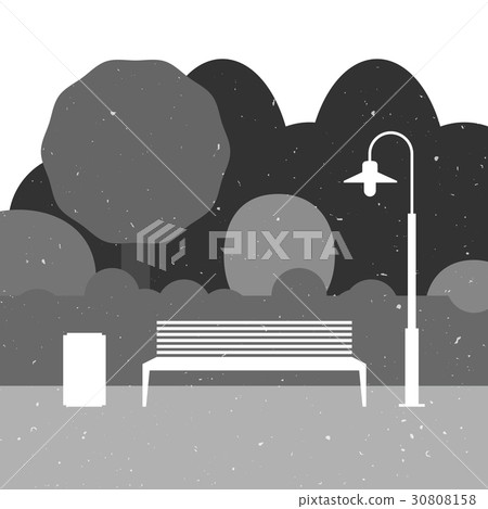 Outdoor furniture silhouette Outdoor furniture silhouette 30808158