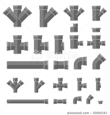Pipes flat icons 30808161